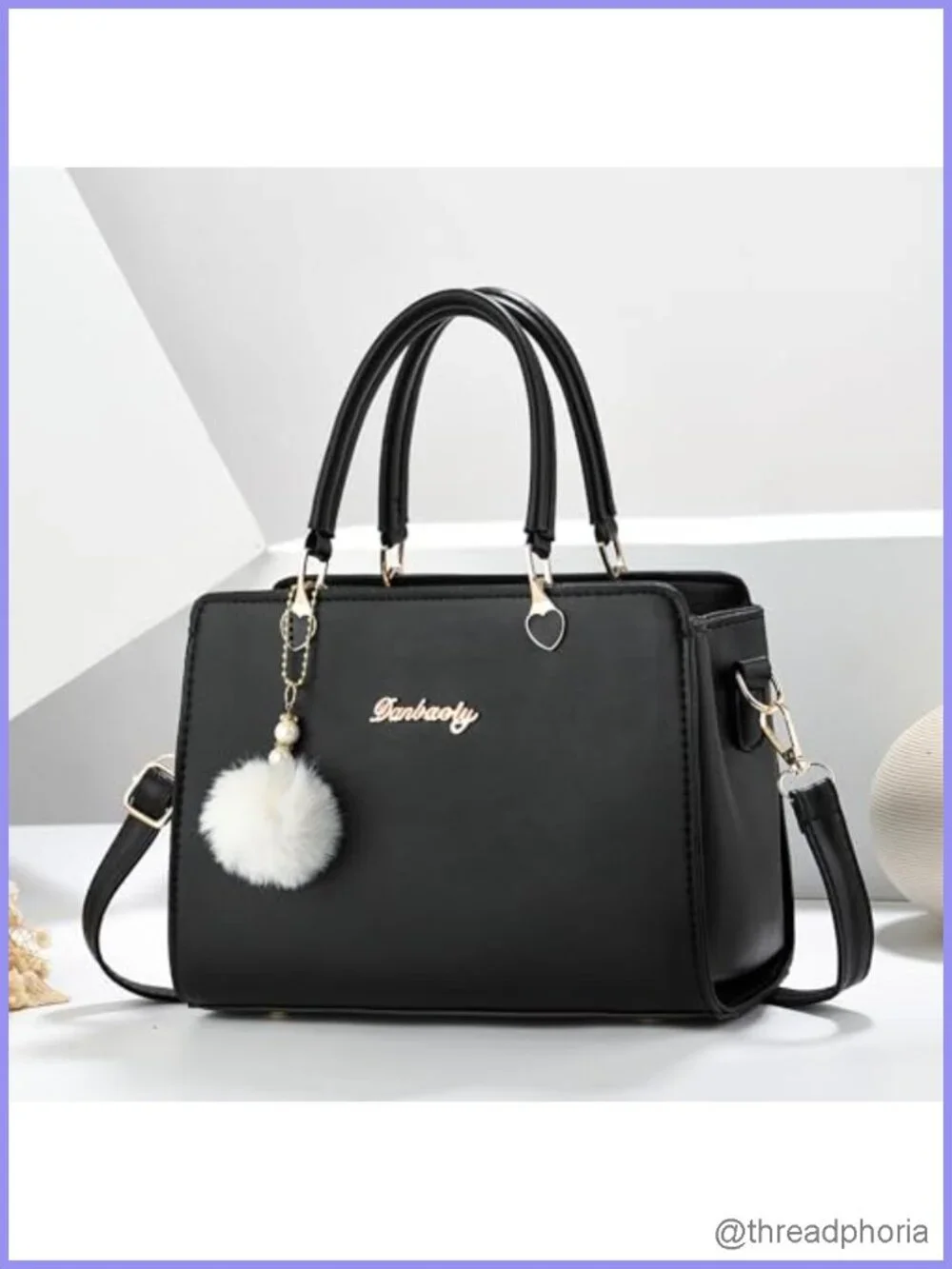 Small PU Leather Satchel Crossbody Bag Top Handle Women's Purse